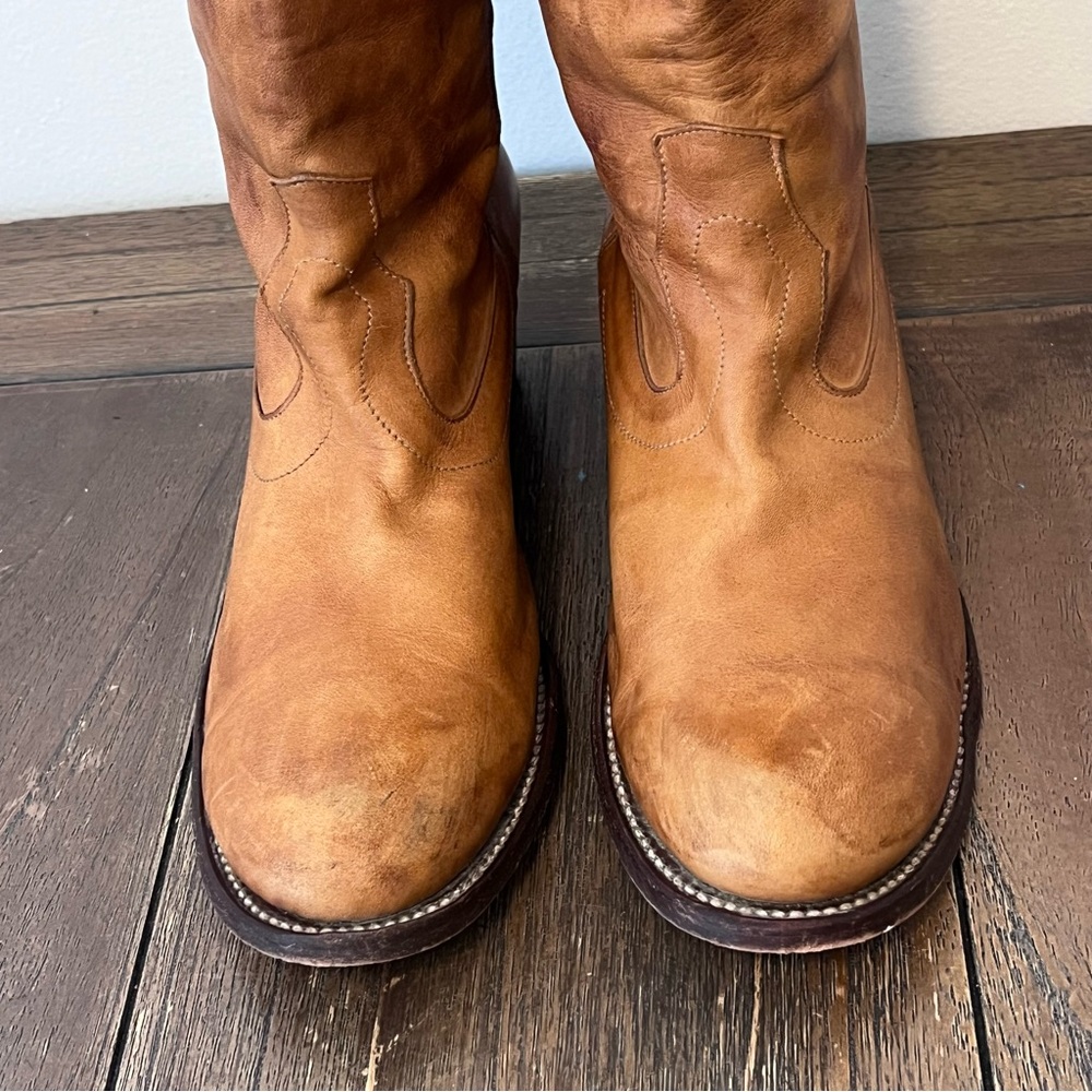 Stetson Brown Leather Heeled Western Cowgirl Boots Womens 9 - Picture 2 of 12